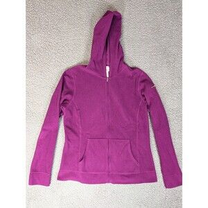 L.L.Bean Jacket Womens Full Zip Fleece Hoodie Sweatshirt Pockets Purple Small